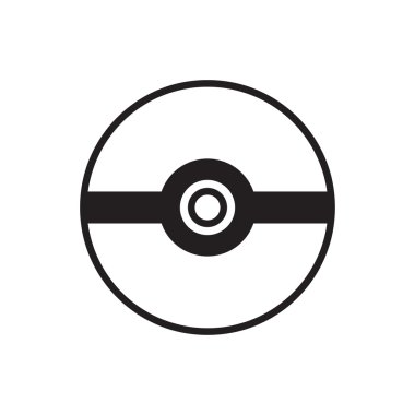 Pokeball simgesi, düz simgesi, vektör
