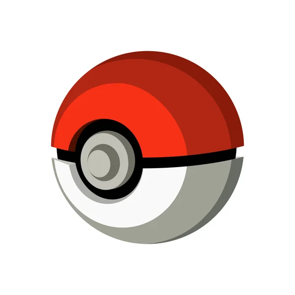 Icône Pokeball, icône plate, vecteur — Image vectorielle