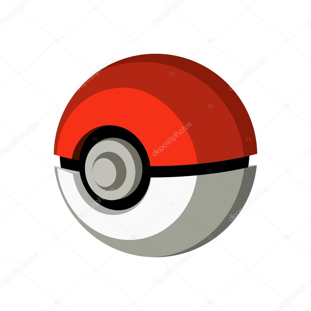 Game Pokeball Outline Icon Pokemon Container Vector Illustration