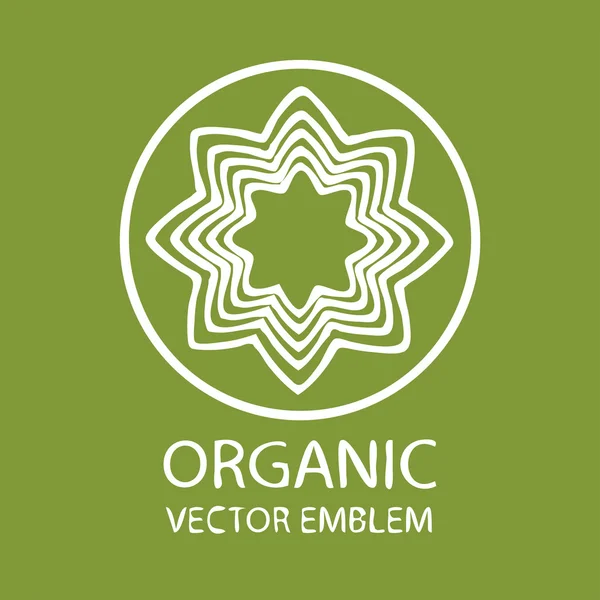 Vector abstrakt organiska emblem — Stock vektor
