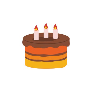 Doğum günü pastası düz simgesi