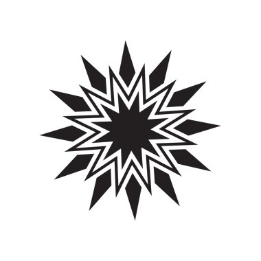 Siyah vektör yıldız simgesi
