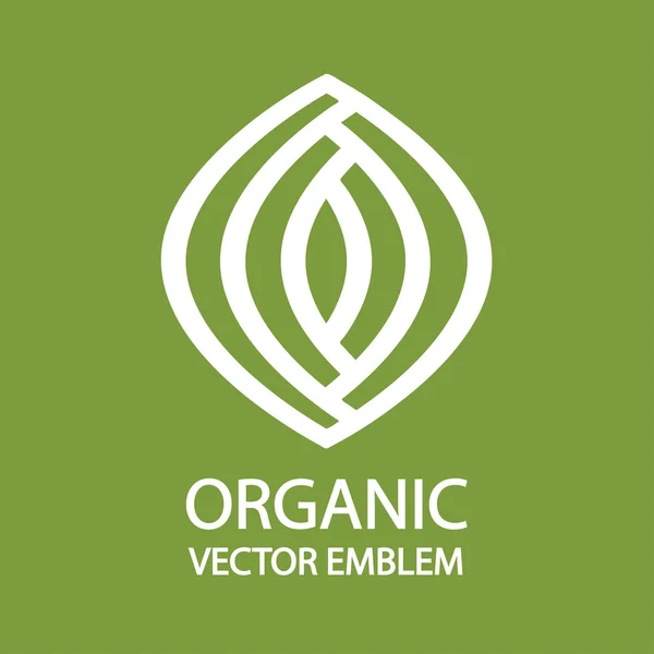 Ιδέα του σχεδιασμού λογότυπο βιολογικής γεωργίας. — Διανυσματικό Αρχείο