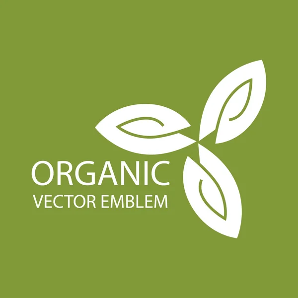 Vektör soyut organik amblemi, anahat monogram, çiçek simgesi