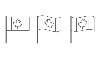 Vektör Kanada bayrağı Icon set