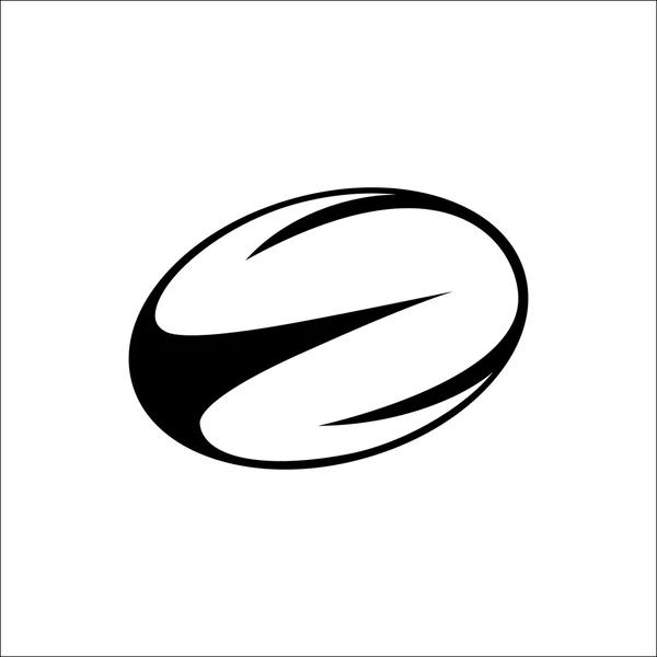 Siyah beyaz rugby top vektör çizim