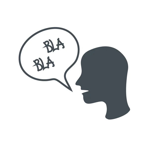 Anonymous, men says blah blah. Vector icon — Stock Vector