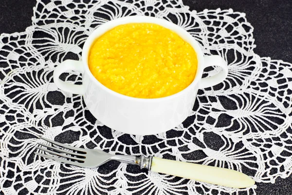Polenta, Porridge di mais Dieta Cibo — Foto Stock