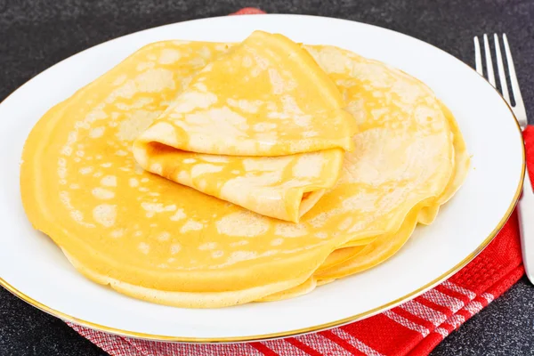 Tangga Pancake Lezat Dengan Mentega — Stok Foto