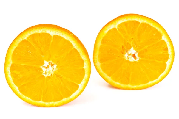 Vitamina fresca sabrosa naranja aislada en blanco . — Foto de Stock