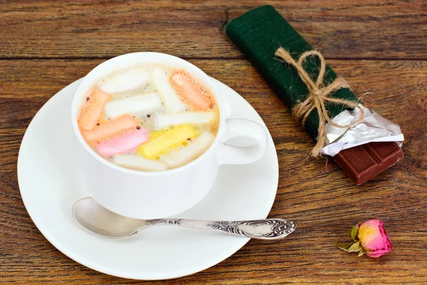 Cocoa, Coffee with Marshmallows Sweet Food — Stock Photo, Image