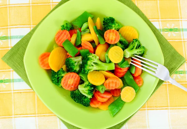 Картофель, морковь, кукуруза, зеленая фасоль, лук — стоковое фото