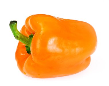 Taze turuncu biber. İzole
