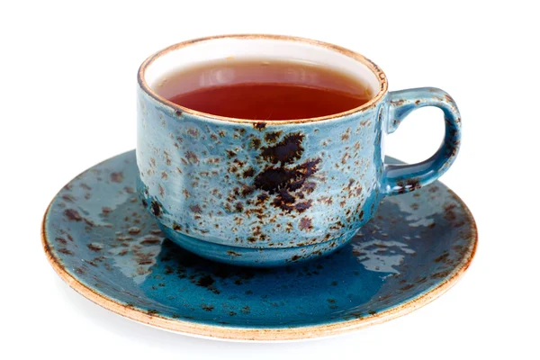 Tasse de thé sur fond sombre — Photo