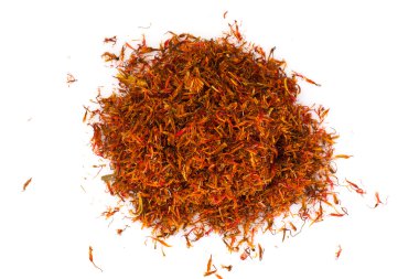 Beyaz arka plan üzerinde izole baharat safran