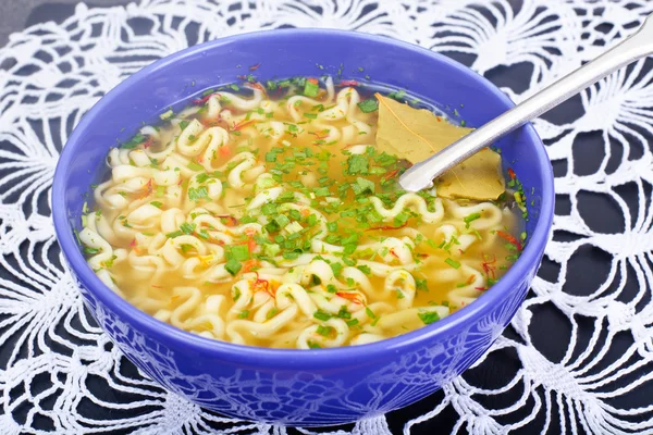 Chicken Soup with Noodles — Stock Photo, Image