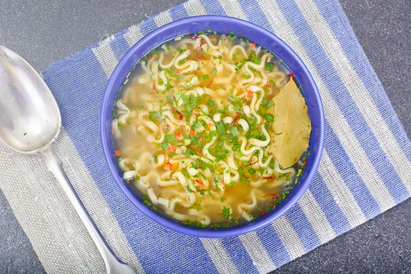 Chicken Soup with Noodles — Stock Photo, Image