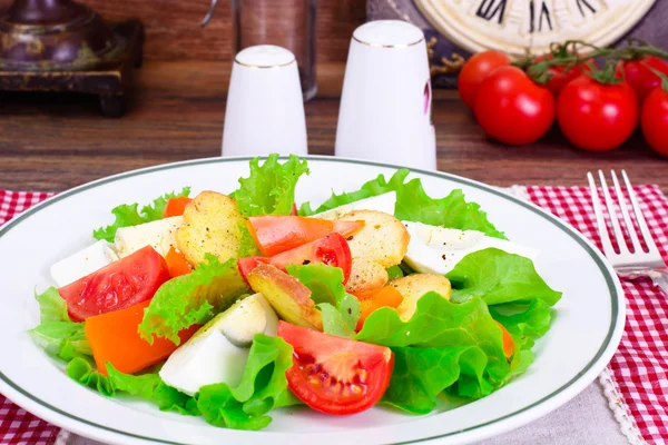 Pomodoro, Peperoncino con Uovo e Bruschetta — Foto Stock