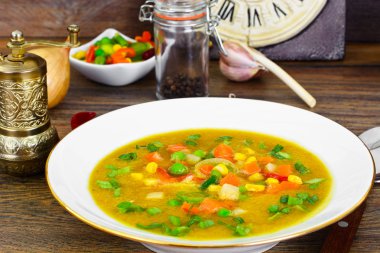 Meksika sebze karışımı ile kabak havuç çorbası