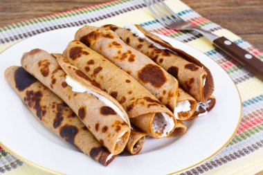 Keten yemek yığın diyet krep