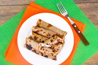 Keten yemek yığın diyet krep