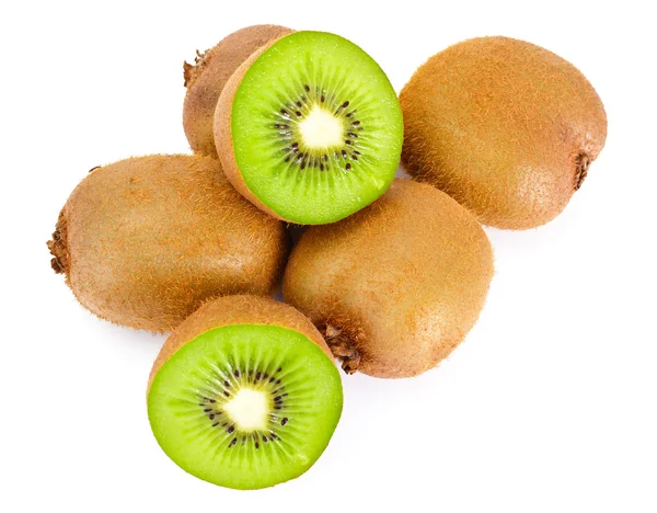 Kiwi saboroso fresco isolado em fundo branco — Fotografia de Stock