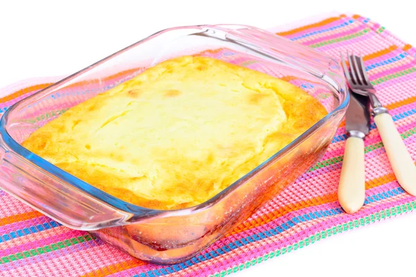 Delicious Baked Baked Cottage Cheese Casserole . — стоковое фото