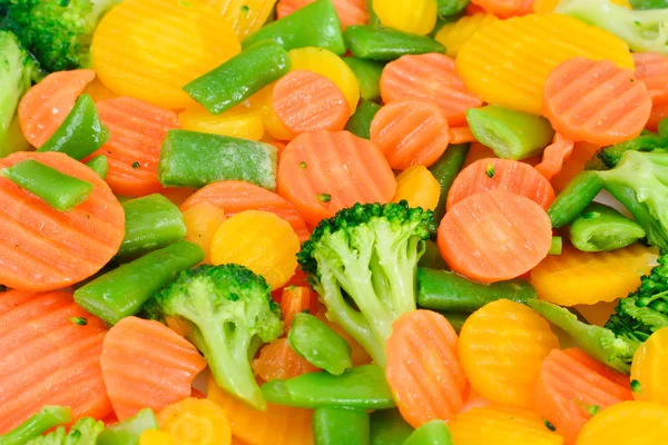 Kentang sayuran kukus, wortel, kembang kol, brokoli — Stok Foto
