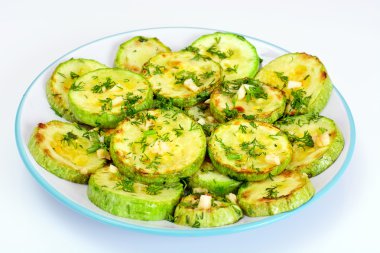 Peynir ve baharat ile kızarmış kabak