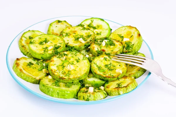 Peynir ve baharat ile kızarmış kabak