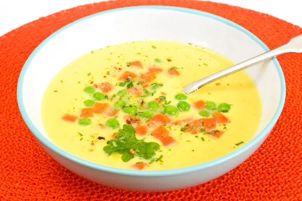 Картофельный суп с тыквенными сливками — стоковое фото