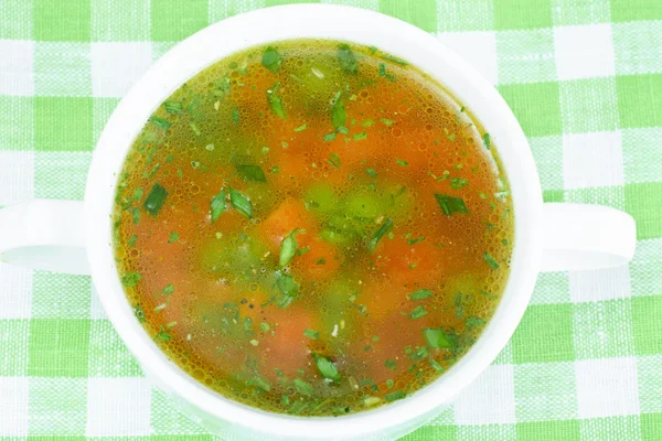 Sopa de verduras, Bouillon de dieta de pollo — Foto de Stock