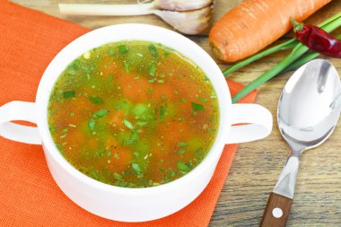 Sebze çorbası, tavuk diyet Bouillon