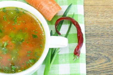 Sebze çorbası, tavuk diyet Bouillon