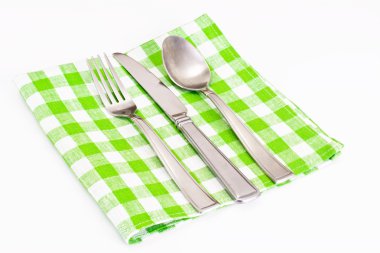 Işık arka plan üzerinde hizmet veren mutfak peçete