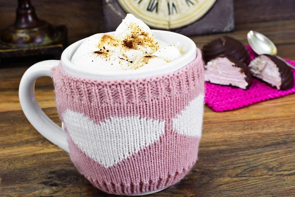 Gran taza de café con crema — Foto de Stock