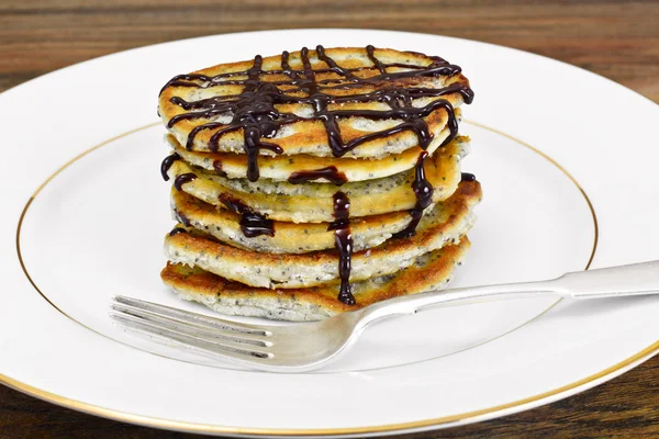 Leckere Pfannkuchen stapeln — Stockfoto