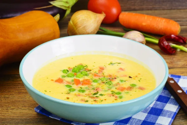 Potato Pumpkin Cream Soup Diet Food — Stock Photo, Image