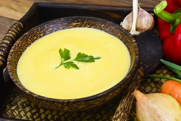 Pumpkin-Potato Puree Cream Soup — Stock Photo, Image