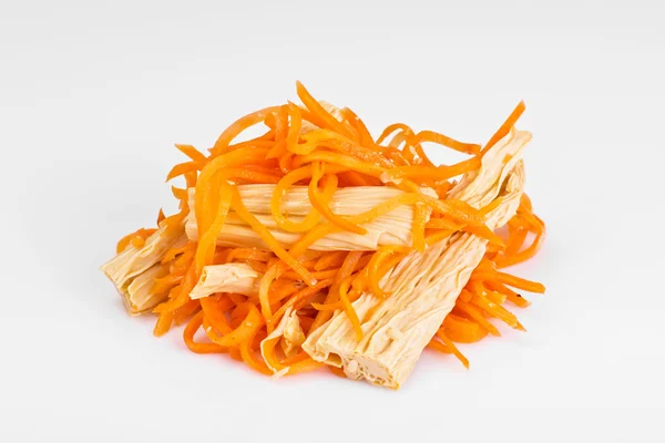 Koreanische Karotten mit Spargel und Sojabohnen. Asiatische Küche — Stockfoto