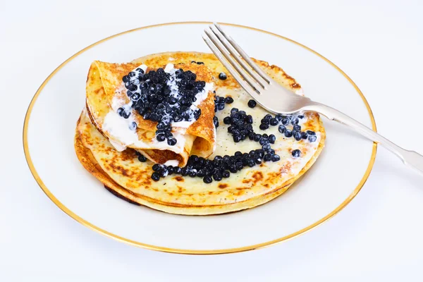 Crêpes au caviar noir — Photo