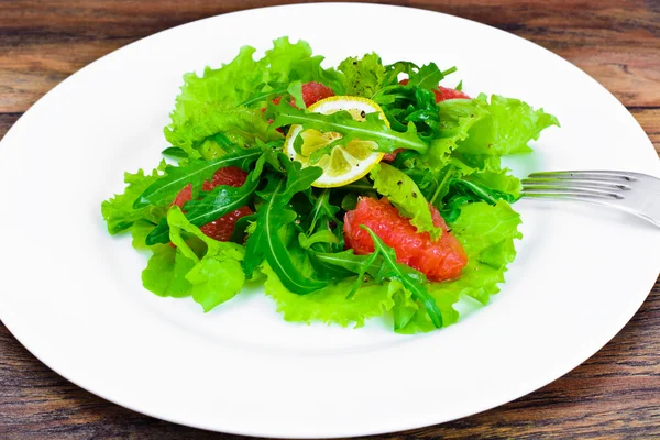 Salad with Mix Batavian, Frise, Radicchio, Chicory, Arugula and — Stock Photo, Image