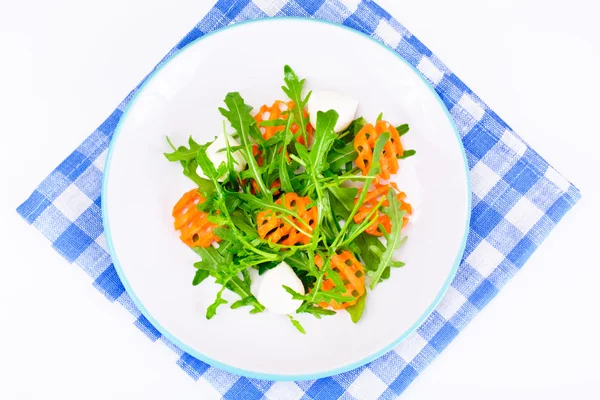 Salada Arugula, Cenoura e Mozzarella — Fotografia de Stock