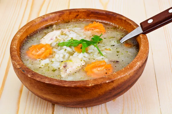 Supă de orez cu pui — Fotografie, imagine de stoc