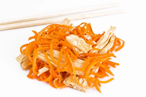 Kore havuç ile kuşkonmaz ve soya fasulyesi. Asya Mutfağı