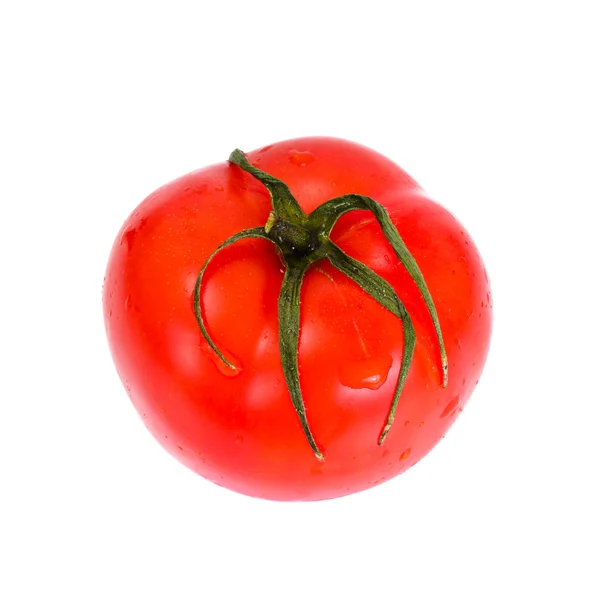 Tomates vermelhos isolados sobre um fundo branco — Fotografia de Stock