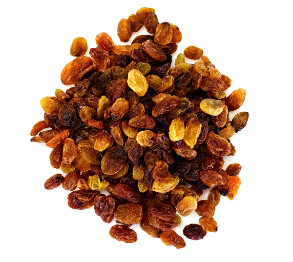 bir avuç kuru üzüm beyaz zemin üzerine izole