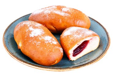 Pişmiş kek, reçelli turta