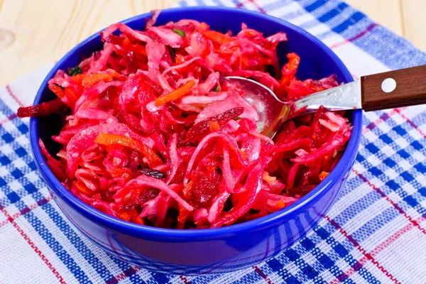 Salad with Beets, Carrots, Cabbage and  Celery — Stock Photo, Image