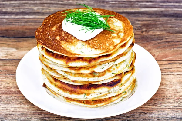 Leckere Pfannkuchen stapeln — Stockfoto